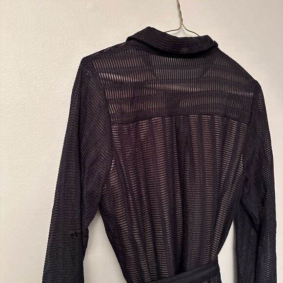 Doe & Rae Navy Shirt Dress  L - Picture 4 of 13